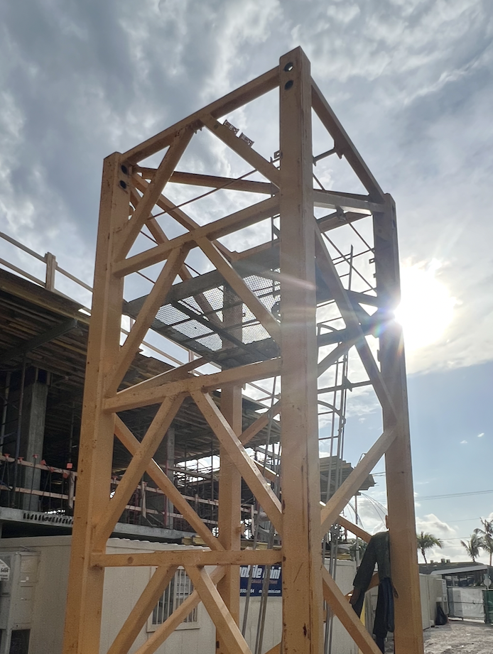2024 Modern and contemporary 3d printed home large front window / door for concrete printing Maimi style house utilizing a generative AI software by United Robotic Systems Miami Beach Based Technology start up company set to break ground on April 20, 2024, disrupting the construction industry with robots. 3, 90 degree angle wall and one round corner for aesthetic pleasing views interior and exterior architect front face. united robotic systems house, a minor